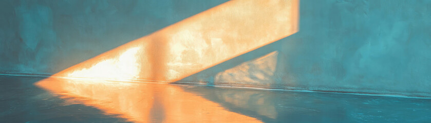 Poster - Polished Venetian plaster reflecting light with a bright backdrop for design inspiration