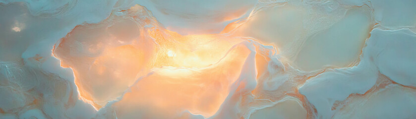 Aufkleber - Polished Venetian plaster with warm lighting creating a vibrant and inviting atmosphere