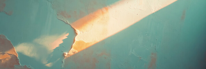 Aufkleber - Textured Venetian plaster illuminated by dramatic backlighting in a bright environment