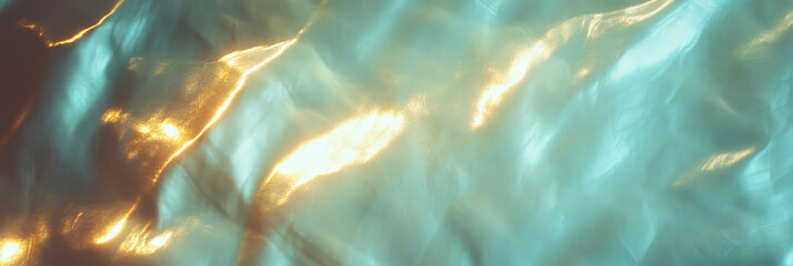 Poster - Dramatic light reveals the rough texture of Venetian plaster in a vibrant setting