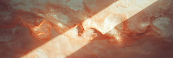 Poster - Elegant Venetian plaster with high gloss finish illuminated by soft lighting