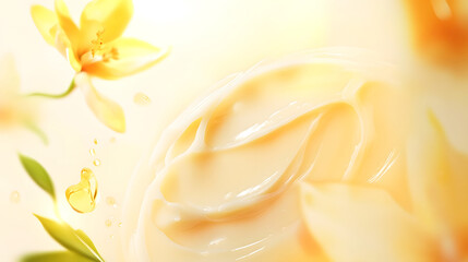 Aufkleber - Soft dreamy close up photograph of a single yellow daffodil flower with delicate petals and a serene tranquil atmosphere