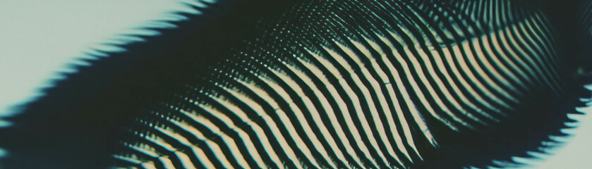 Poster - Close-up view of a feather showcasing intricate halftone texture and detailed barbs