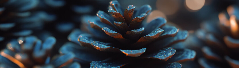Aufkleber - Close-up view of a textured pine cone showcasing open scales and intricate details