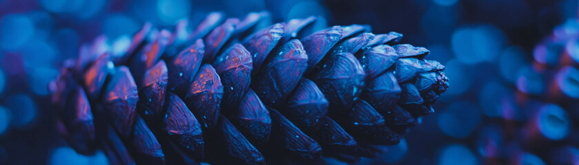 Aufkleber - Close-up shot revealing intricate halftone texture of an open pine cone against a soft backdrop