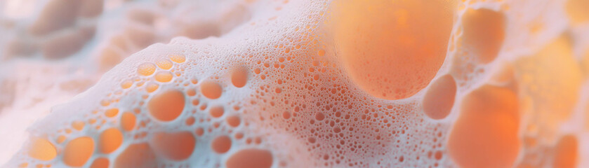 Poster - Close-up view of porous sponge detailed with halftone texture showcasing unique patterns