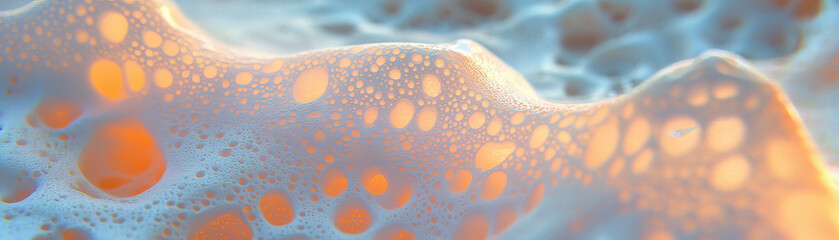 Poster - Close-up view of porous sponge showcasing halftone texture and details