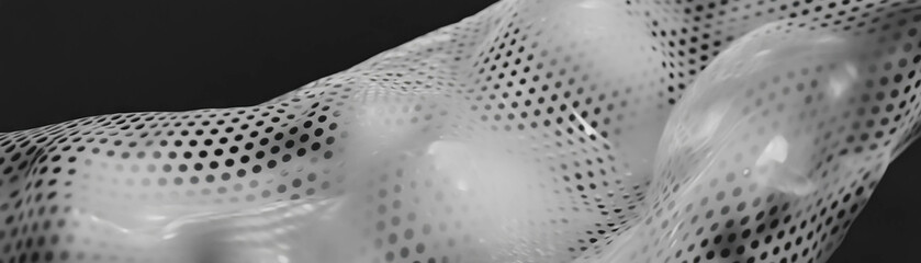 Poster - Close-up of bubble wrap with halftone texture showcasing tactile details and patterns