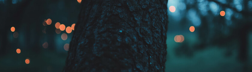 Poster - Close-up view of textured tree bark highlighting halftone pattern in natural setting