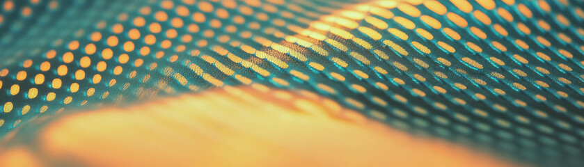 Aufkleber - Close-up shot highlighting the woven texture of fabric with halftone dots