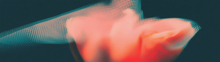 Aufkleber - Halftone texture of a flower with slender petals against a grunge background
