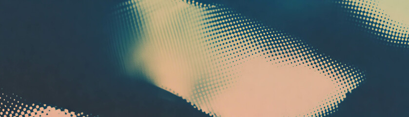 Poster - Fragmented square with diverse halftone dot patterns creating a textured grunge background