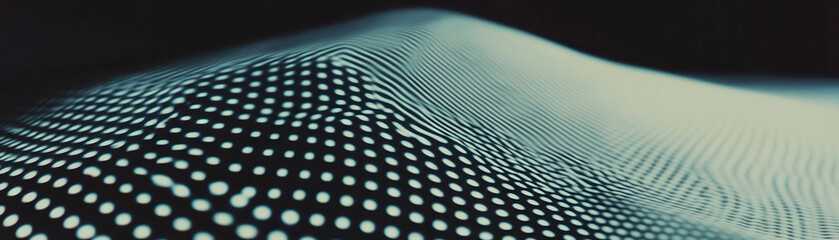 Poster - Halftone texture in a black to white gradient with distinct dot patterns and a smooth transition