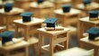 © Fenny - Graduation caps and diplomas on tiny chairs