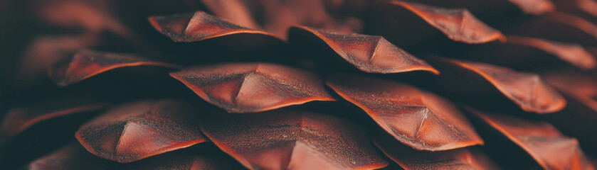 Poster - Textured pine cone with open scales against a grunge background in halftone style
