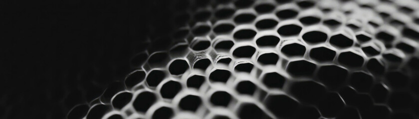 Poster - Close-up of honeycomb section showcasing halftone texture in unique patterns