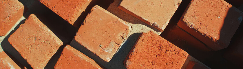 Aufkleber - Close up view of textured brick wall with halftone pattern enhancing details and color