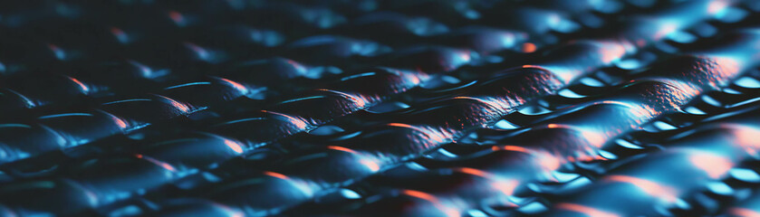 Poster - Halftone texture of a chain-link fence creating a moiré pattern in close-up view