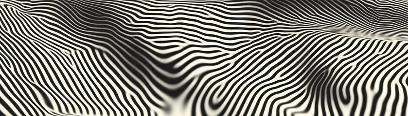 Poster - Nested squares with alternating black and white halftone texture create a grunge background
