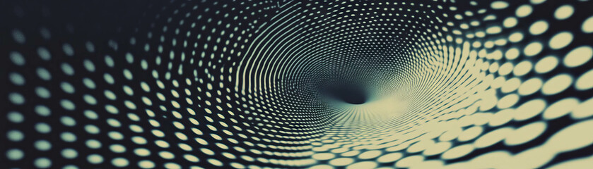 Aufkleber - Spiral pattern with increasing dot sizes creates a mesmerizing halftone effect