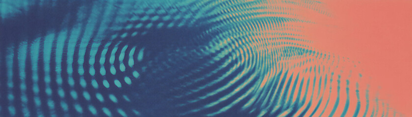Poster - Swirling halftone pattern creating a dynamic vortex effect on a grunge background