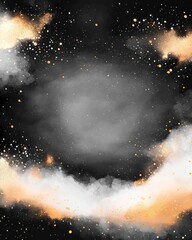 Poster - Celestial nebula art digital space abstract background dark environment artistic view cosmic concept
