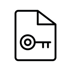 Poster - file key vector icon