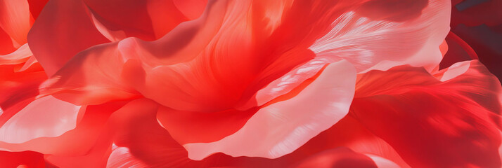 Fototapete - Ruby petals dancing gracefully in soft light reveal nature's vibrant beauty