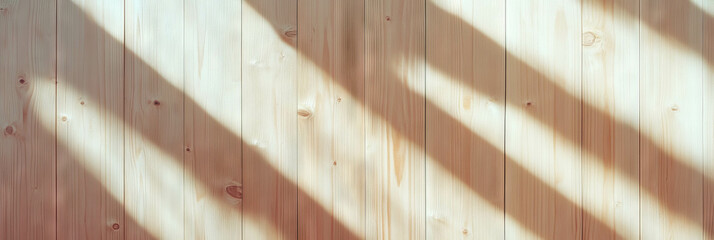Poster - Light wood paneling with smooth texture and soft lighting for decorative background