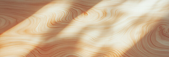 Poster - Soft light reflecting on smooth light wood paneling for a elegant banner background