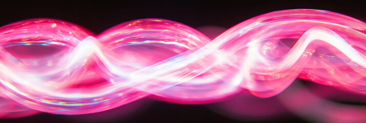Poster - Looping ruby glows create mesmerizing visual patterns in vibrant colors