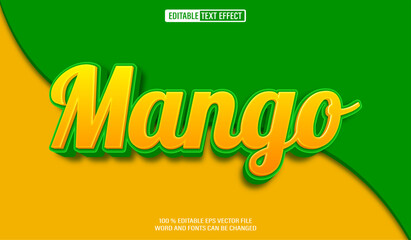 Poster - Editable 3d text style effect - Mango text effect Template