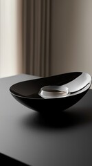 Poster - Contemporary bowl design modern interior decorative object minimalistic setting elegant viewpoint