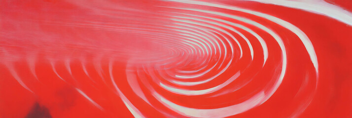 Poster - Spiraling scarlet rays create a mesmerizing visual in a radiant display of color dynamics