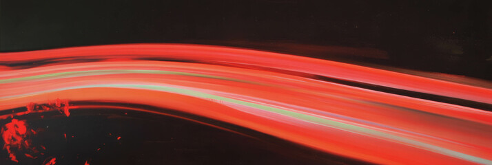 Poster - Scarlet streaks create dynamic patterns against a dark backdrop