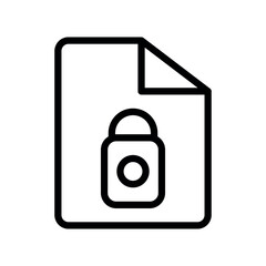 Poster - file lock vector icon