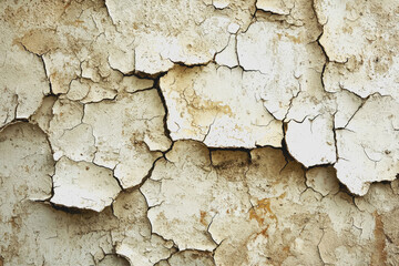 Wall Mural - Close up of a wall with peeling paint showing texture and color variation in urban environment