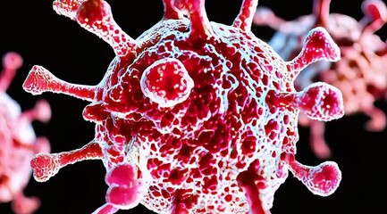 Poster - Magnified View of Coronavirus Structure Illustrating Viral Features
