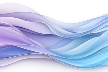 Poster - Soft flowing waves in shades of purple and blue create a calming background design