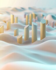 Poster - Abstract cityscape formation digital art geometric structures virtual environment aerial view innovation