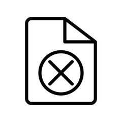 Poster - file remove vector icon