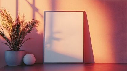 Aufkleber - A cozy and inviting minimalist living room setting featuring a modern vase with delicate flowers a framed wall decor piece and a simple yet stylish table arrangement on a warm toned background