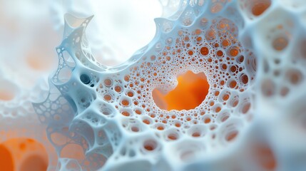 Poster - Intricate Fractal Pattern with Repeating Details in Warm and Cool Tones for Abstract Digital Art and Design Projects