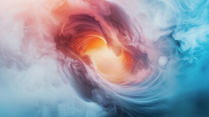 Poster - Swirling Portal Opening into Another Dimension with Vibrant Colors and Ethereal Smoke Effects