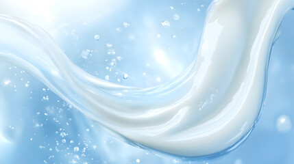 Poster - Ethereal Fluid Motion Abstract with Swirling Flowing Elegant Shimmering Dreamy Calming and Tranquil Atmosphere as Beautiful Minimalist Background or Wallpaper