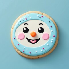 Cute adorable cartoon kawaii delicious food with face 
and pastel color background illustration texture design.
