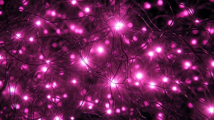 Poster - pink neural network, abstract background