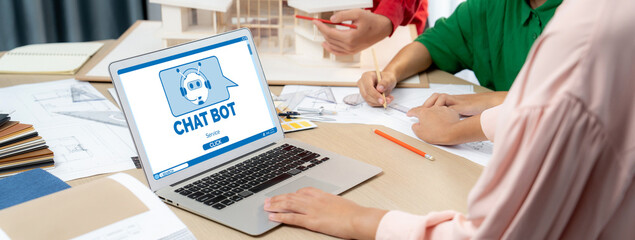 Poster - chatbot software application for brisk online business that automatically reply to customer question
