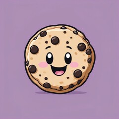 Cute adorable cartoon kawaii delicious food with face 
and pastel color background illustration texture design.
