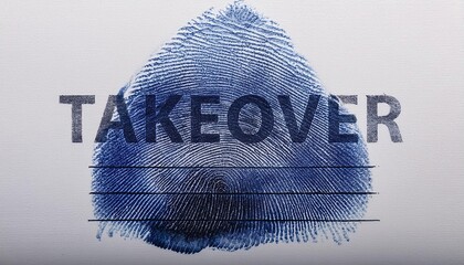 Poster - Artistic Representation of a Fingerprint with Takeover Concept